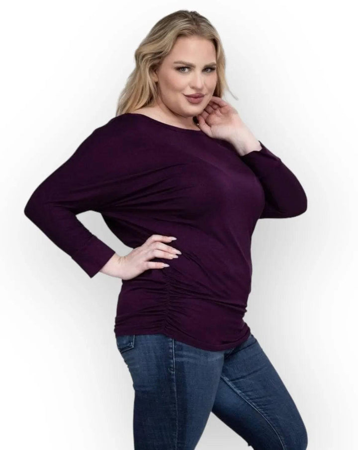 Zenana Plus Size 3/4 Sleeve Top Shirts & Tops