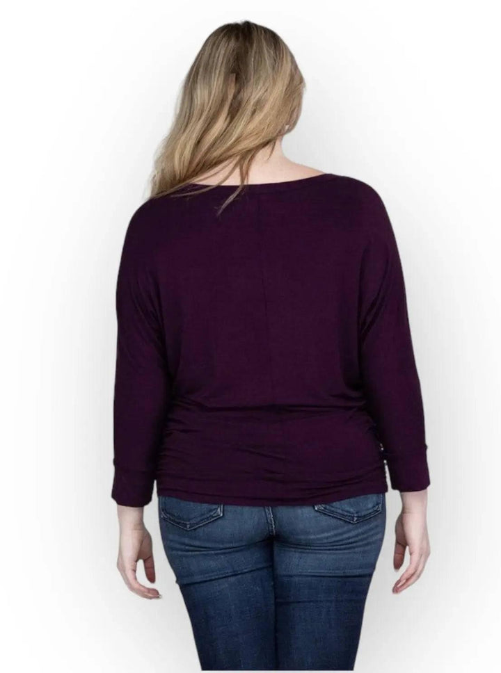 Zenana Plus Size 3/4 Sleeve Top Shirts & Tops