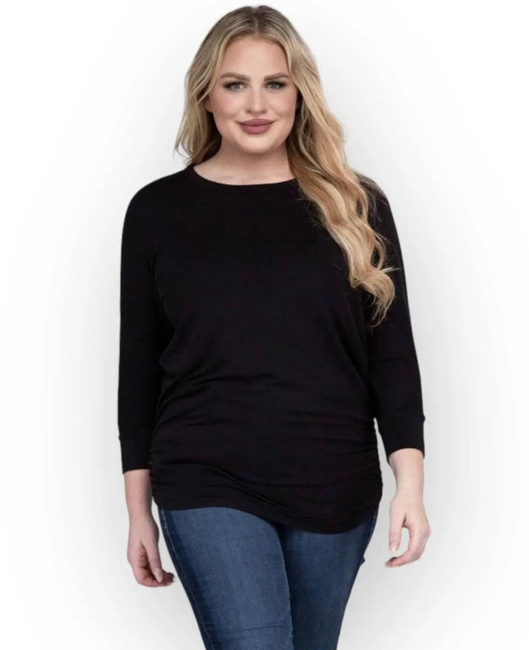 Zenana Plus Size 3/4 Sleeve Top Shirts & Tops