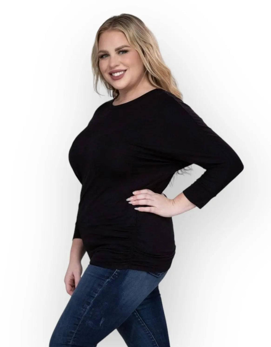 Zenana Plus Size 3/4 Sleeve Top Shirts & Tops