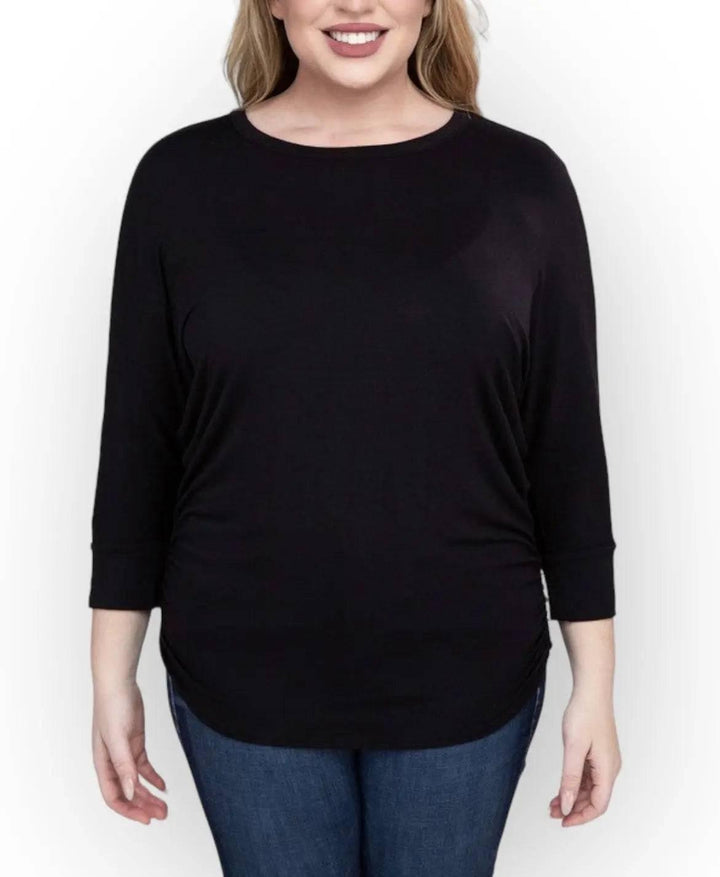 Zenana Plus Size 3/4 Sleeve Top Shirts & Tops