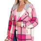 Zenana plaid hooded fleece shacket Shackets