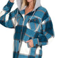 Zenana plaid hooded fleece shacket Shackets