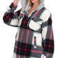 Zenana plaid hooded fleece shacket Shackets