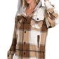 Zenana plaid hooded fleece shacket Shackets