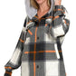Zenana plaid hooded fleece shacket Shackets