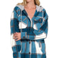 Zenana plaid hooded fleece shacket Shackets