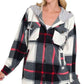 Zenana plaid hooded fleece shacket Shackets