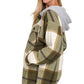 Zenana plaid hooded fleece shacket Shackets