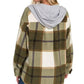 Zenana plaid hooded fleece shacket Shackets