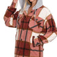 Zenana plaid hooded fleece shacket Shackets