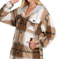 Zenana plaid hooded fleece shacket Shackets
