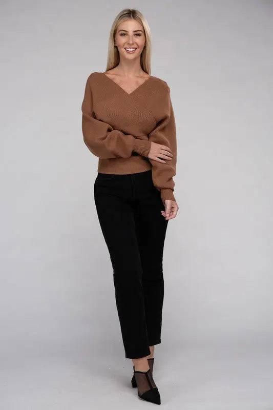 Zenana Cross wrap sweater Sweaters