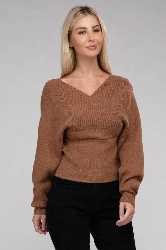 Zenana Cross wrap sweater Sweaters