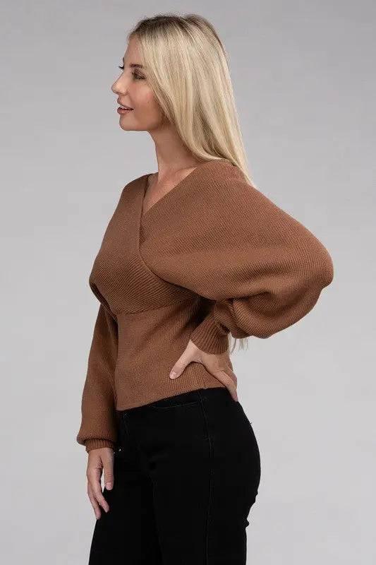 Zenana Cross wrap sweater Sweaters