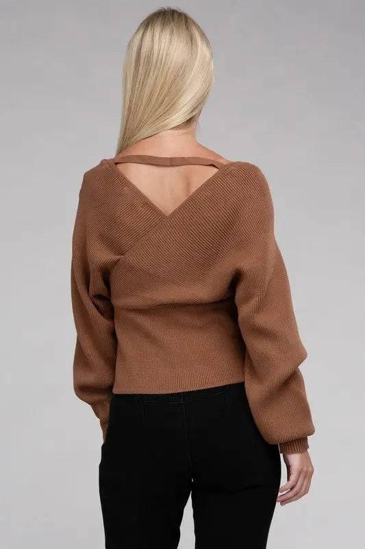 Zenana Cross wrap sweater Sweaters