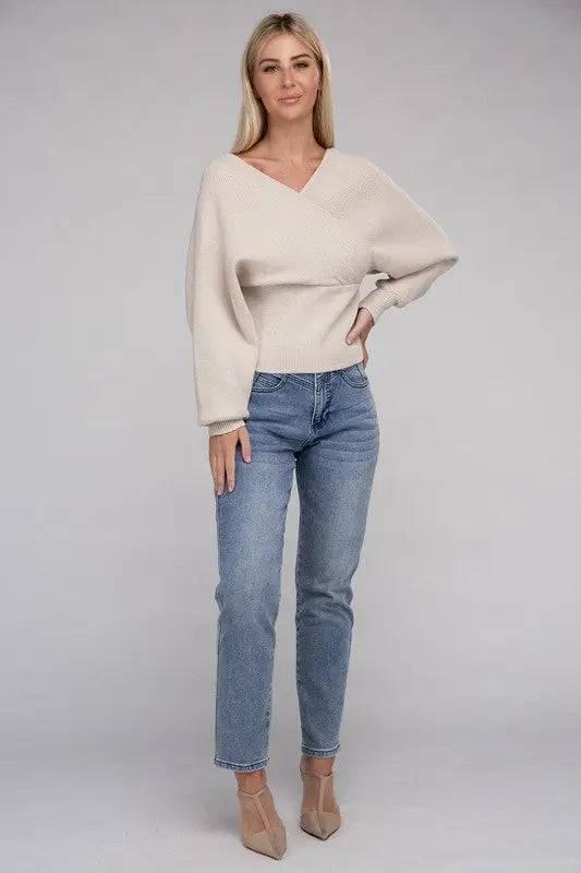 Zenana Cross wrap sweater Sweaters