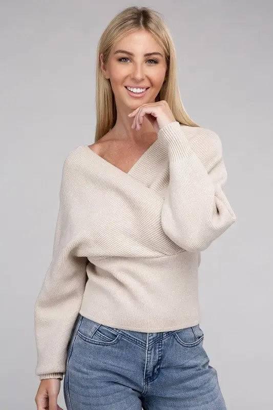 Zenana Cross wrap sweater Sweaters