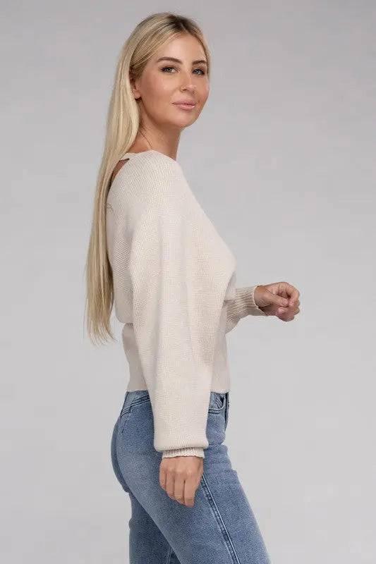 Zenana Cross wrap sweater Sweaters