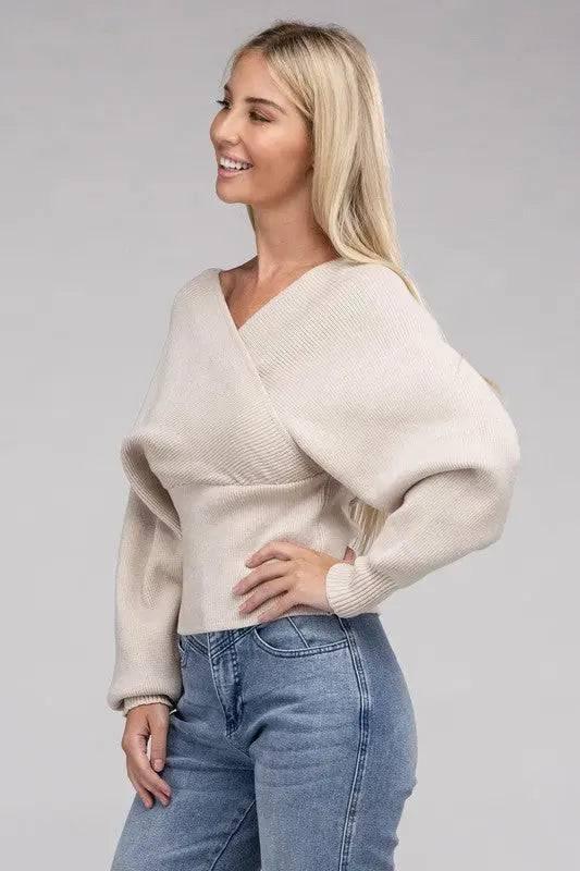 Zenana Cross wrap sweater Sweaters