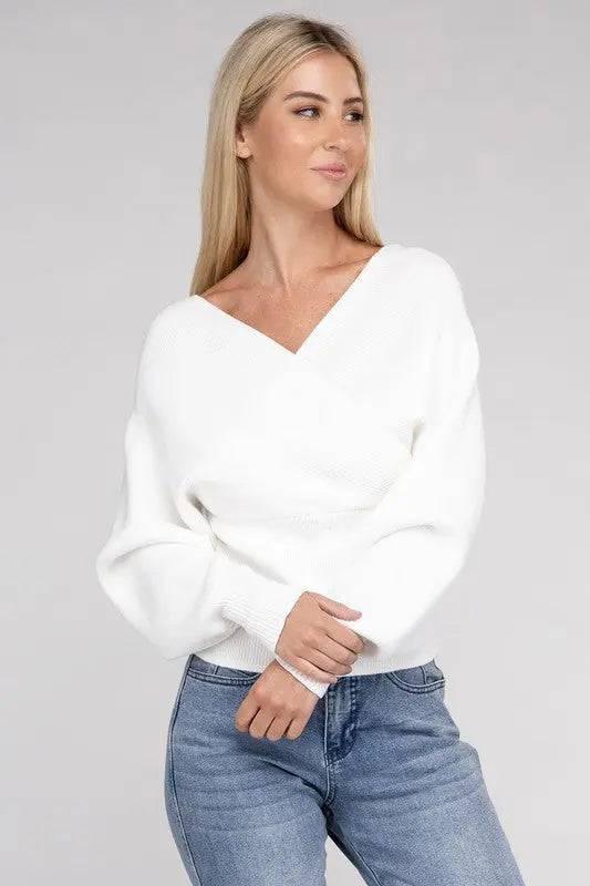 Zenana Cross wrap sweater Sweaters