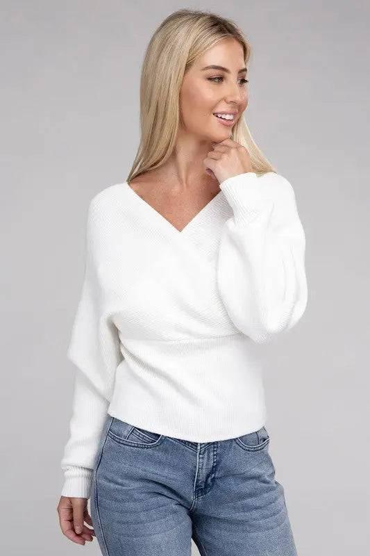 Zenana Cross wrap sweater Sweaters