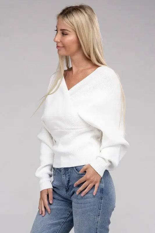 Zenana Cross wrap sweater Sweaters