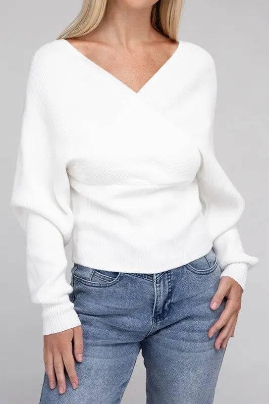 Zenana Cross wrap sweater Sweaters