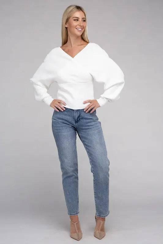 Zenana Cross wrap sweater Sweaters