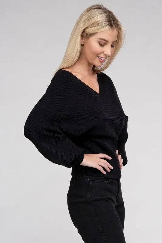 Zenana Cross wrap sweater Sweaters