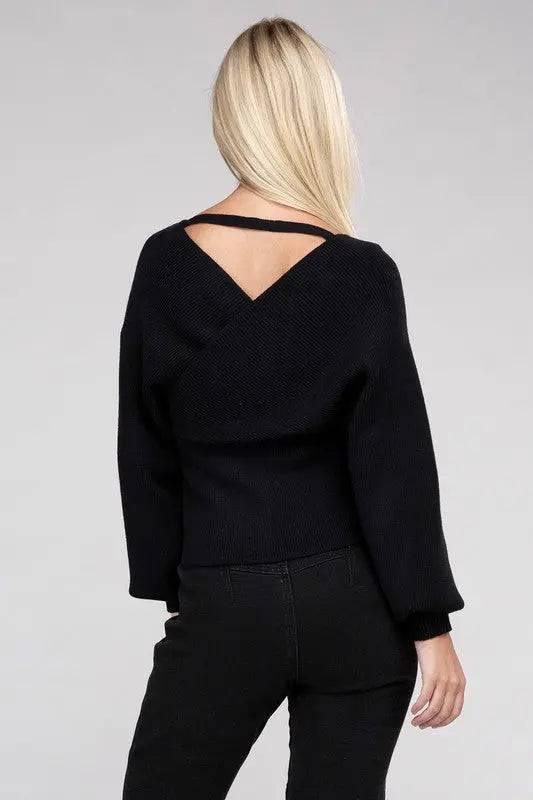 Zenana Cross wrap sweater Sweaters