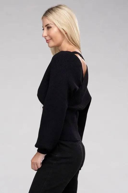 Zenana Cross wrap sweater Sweaters