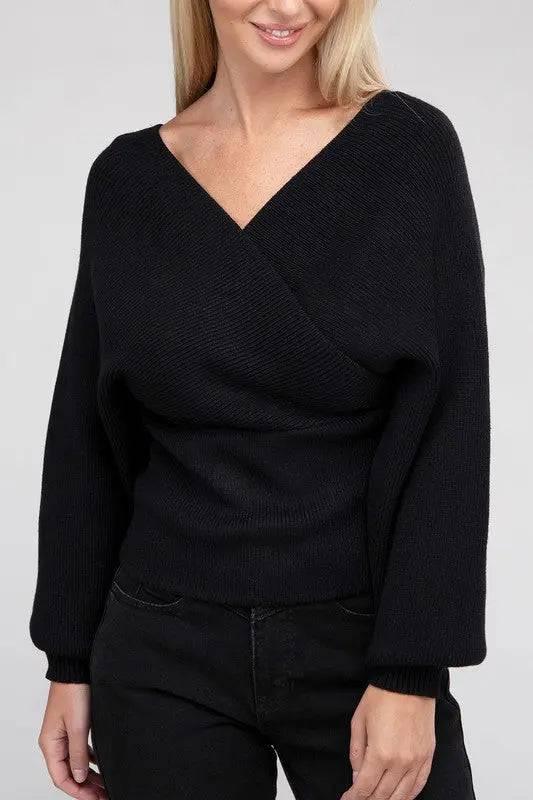 Zenana Cross wrap sweater Sweaters