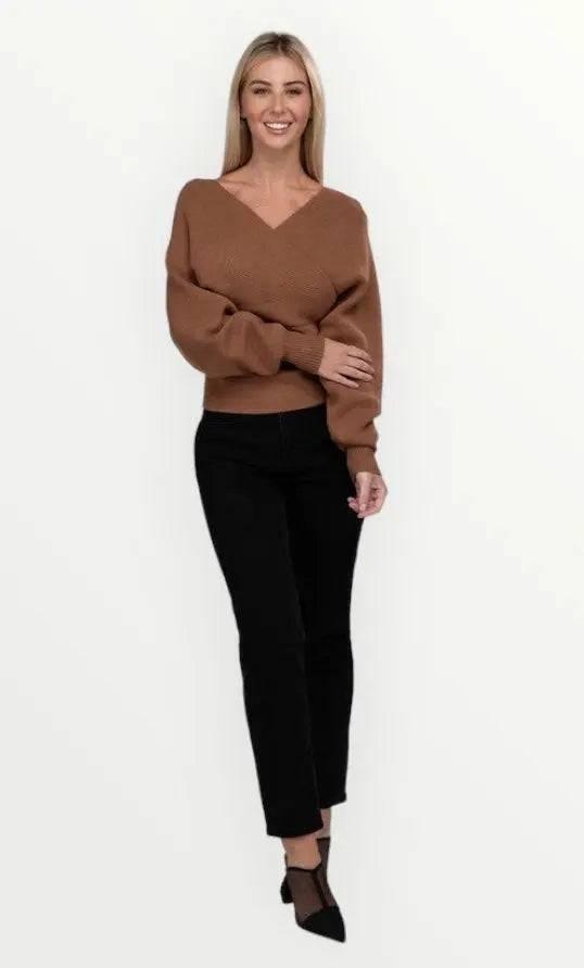 Zenana Cross wrap sweater Sweaters