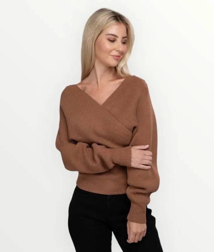 Zenana Cross wrap sweater Sweaters