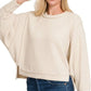 Zenana Exposed Seam Sweater Sweaters