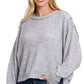 Zenana Exposed Seam Sweater Sweaters