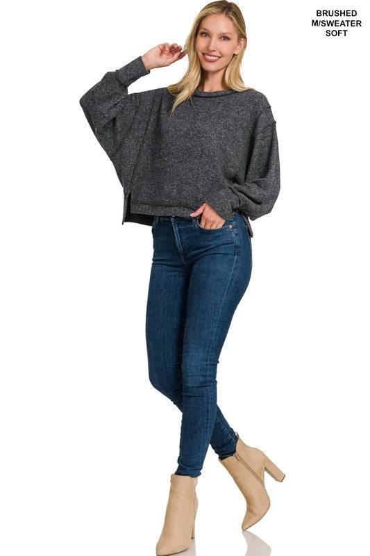 Zenana Exposed Seam Sweater Sweaters