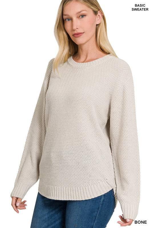 Zenana crew neck sweater Sweaters