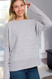 Zenana Hacci Dolman Sleeve Sweater Sweaters