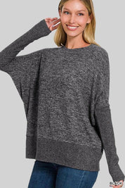 Zenana Hacci Dolman Sleeve Sweater Sweaters