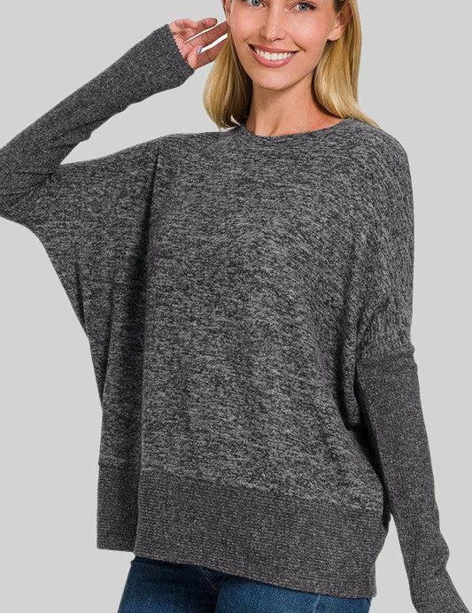 Zenana Hacci Dolman Sleeve Sweater Sweaters