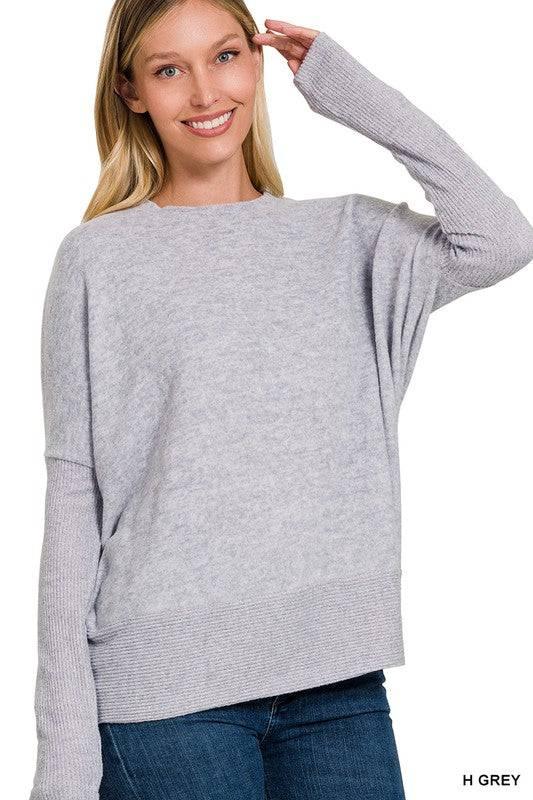 Zenana Hacci Dolman Sleeve Sweater Sweaters