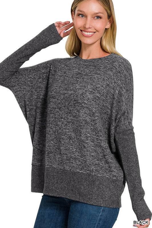 Zenana Hacci Dolman Sleeve Sweater Sweaters