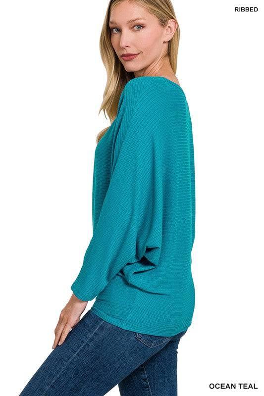 Zenana Dolman Sleeve Knit Top Shirts & Tops