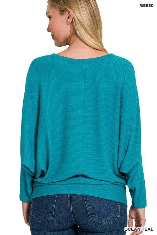 Zenana Dolman Sleeve Knit Top Shirts & Tops