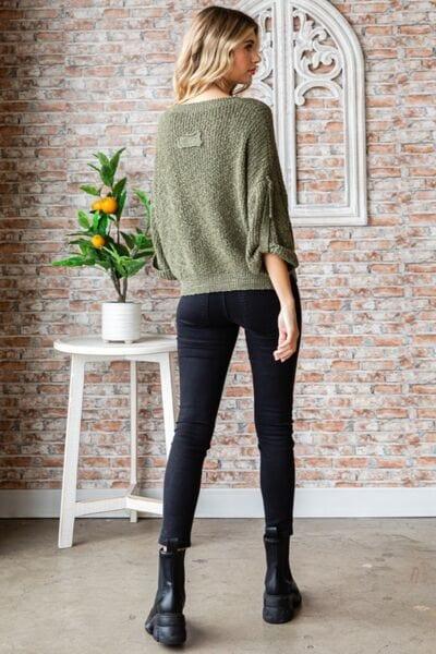 Veveret Rolled Half Sleeve Sweater Sweaters