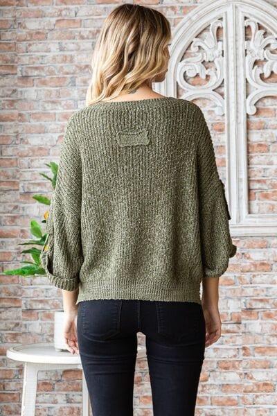 Veveret Rolled Half Sleeve Sweater Sweaters