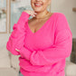 GeeGee Lightweight V-Neck Pink Sweater Sweaters