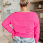 GeeGee Lightweight V-Neck Pink Sweater Sweaters